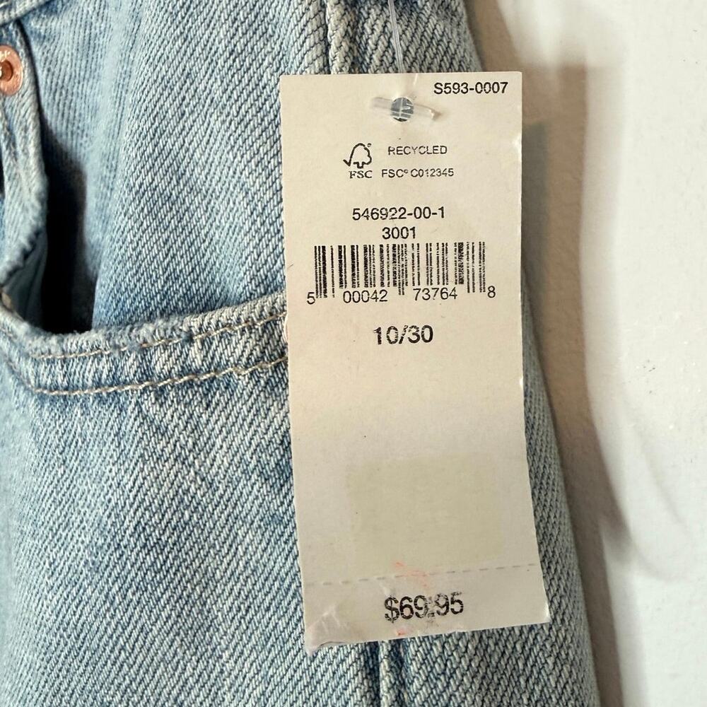 GAP 90s High Rise Mom Jeans In Light Wash Size 30 New - Picture 13 of 14